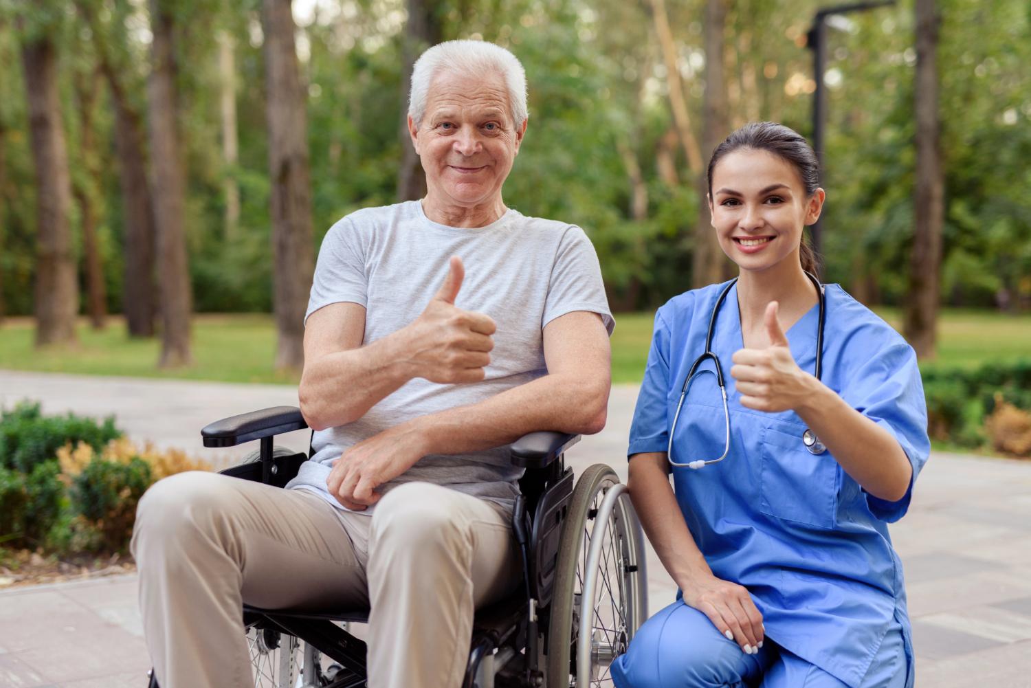 thumbs up old man